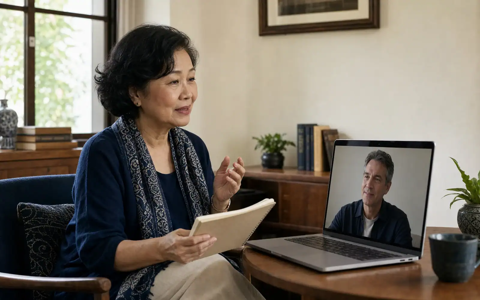 ตัวอย่างบรรยากาศการเรียนและการฝึกภาษาอังกฤษสำหรับ วัย 50+